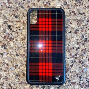 Wildflower Red Plaid iPhone Xs Max Case